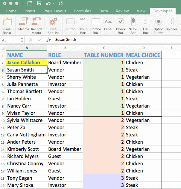 Excel Macro Sample