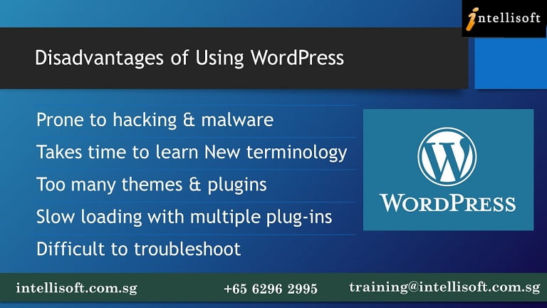 Disadvantages of  Using WordPress CMS