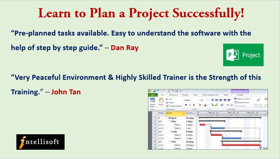 Microsoft Project training at Intellisoft
