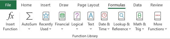 Excel Formula Groups