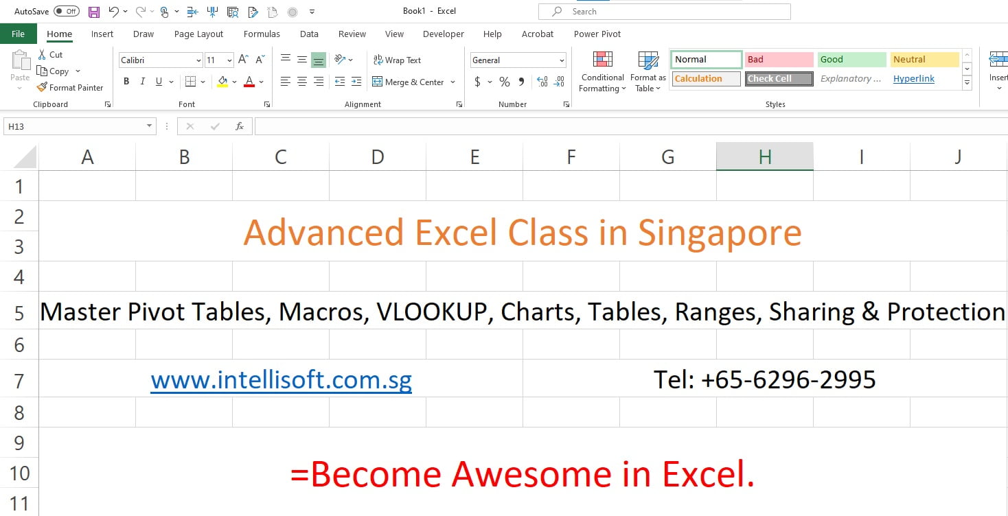 Become Awesome With Advanced Excel Training Course