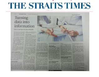 Turn Data Into Information - Straits Times Article by Vinai Prakash