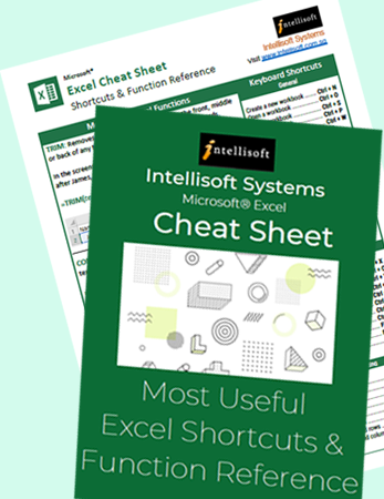 Excel Functions & Shortcuts CheatSheet Pages