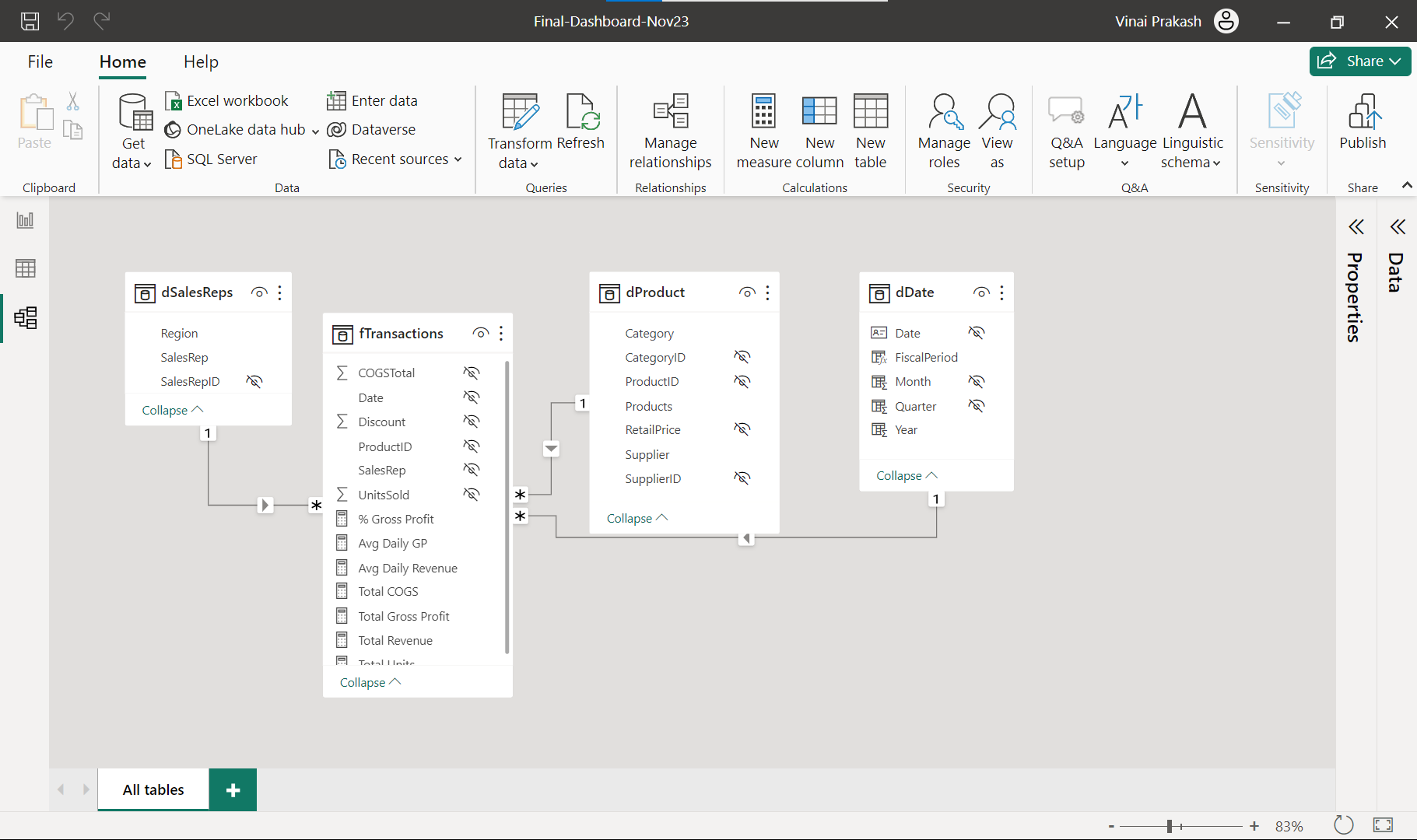 Data Model in Power BI Training Class in Singapore by Intellisoft Master Trainer Vinai Prakash