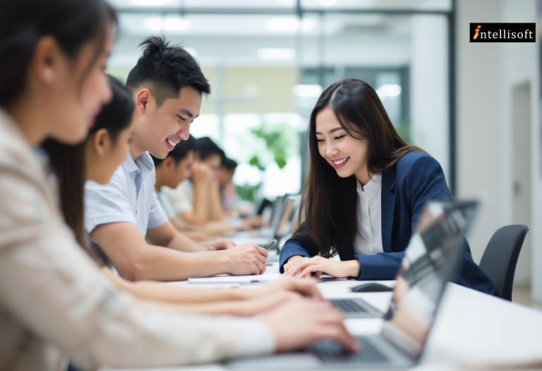 Learners pick WSQ SkillsFuture Courses at Intellisoft Singapore to upskill and reskill.