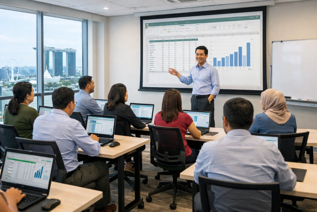 Basic Excel Course in Singapore at Intellisoft with WSQ and SkillsFuture grants