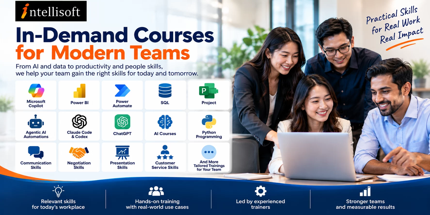 Agentic AI, Copilot, Claude, Excel, Python, In demand courses for Corporate training in Singapore