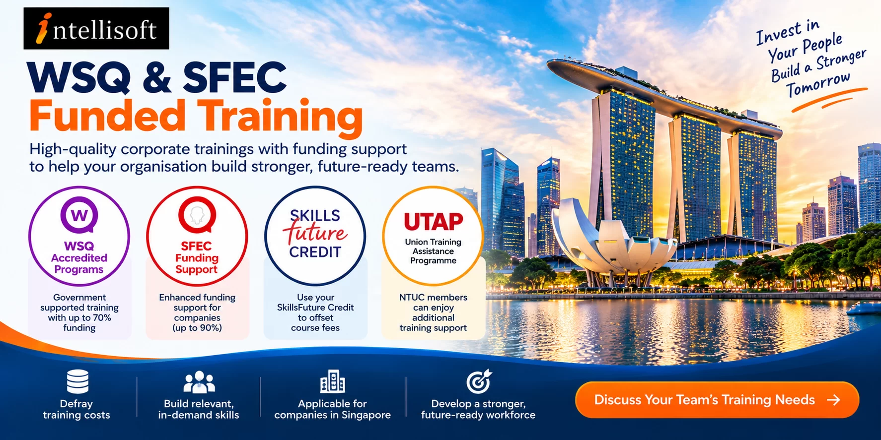 WSQ, SFEC, UTAP, SkillsFuture funding for corporate Training